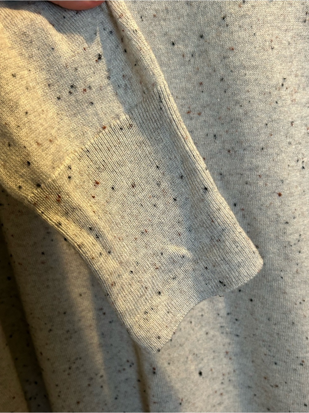 Catherine Malandrino Crewneck Speckled Merino-wool blend Sweater - Cream w/brown - Picture 5 of 13